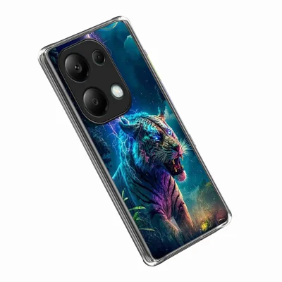 For Xiaomi Redmi Note 13 Pro 4G Case IMD Pattern Printed Shockproof TPU Phone Cover - Lightning Tiger