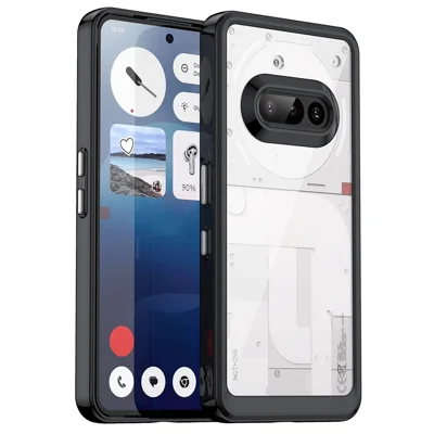 For Nothing Phone (3a) Case TPU + Acrylic Protective Clear Phone Cover - Black