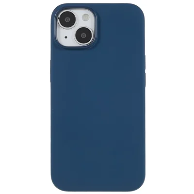 Anti-Fall Phone Case for iPhone 14 Protective Liquid Silicone Case Anti-Scratch Phone Cover - Blue