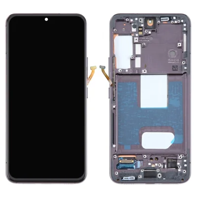 For Samsung Galaxy S22 5G S901B OEM Grade S AMOLED Screen and Digitizer Assembly + Frame (Without Logo) - Black