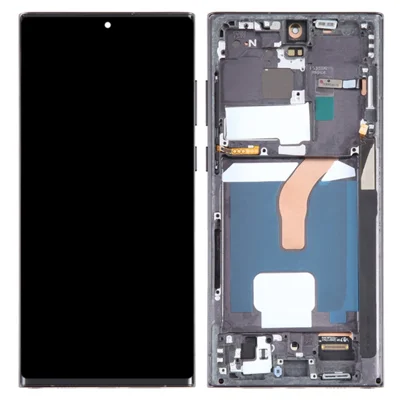 For Samsung Galaxy S22 Ultra 5G S908 Grade C LCD Screen and Digitizer Assembly + Frame Part (TFT) (Without Logo) - Black