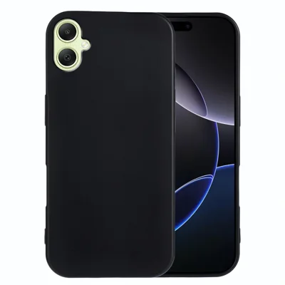 For Samsung Galaxy A06s / Galaxy A06 5G / Galaxy A06 4G TPU Case Soft Matte Anti-fingerprint Phone Back Cover - Black