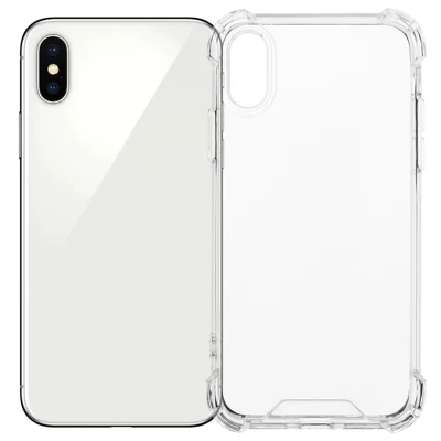 For iPhone X / XS Case Reinforced Corners TPU Frame + Acrylic Back Phone Cover