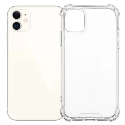 For iPhone 11 Case Reinforced Corners TPU Frame + Acrylic Back Phone Cover