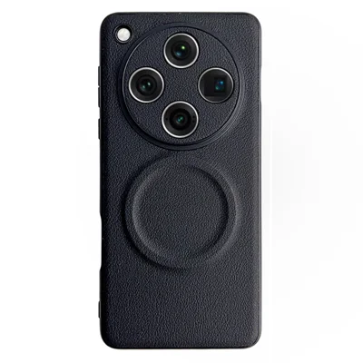 For Oppo Find X8 Pro 5G Magnetic Case PU + TPU Phone Back Cover - Black