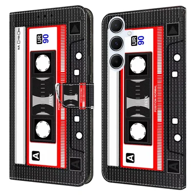 For Samsung Galaxy A56 5G Wallet Case Pattern Printing Stand Leather Flip Phone Cover - Tape