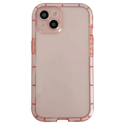 For iPhone 14 Soft TPU Cover Luminous Noctilucent Anti-scratch Cell Phone Case - Pink