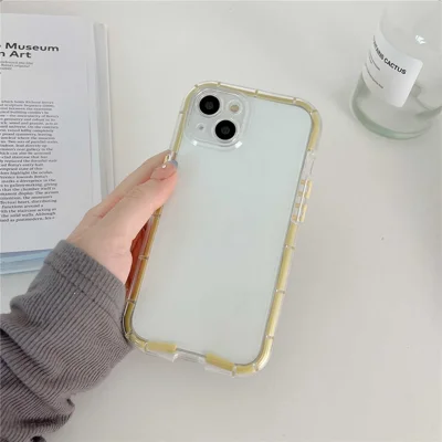 For iPhone 14 Plus Luminous Noctilucent Phone Case Drop-proof Protective TPU Back Cover - Transparent Yellow