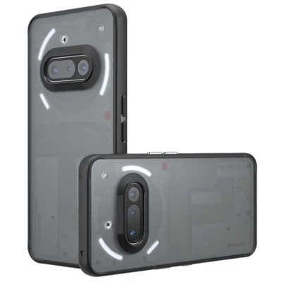For Nothing Phone (3a) Case Skin-Touch TPU + PC Matte Phone Back Cover, Transparent Black