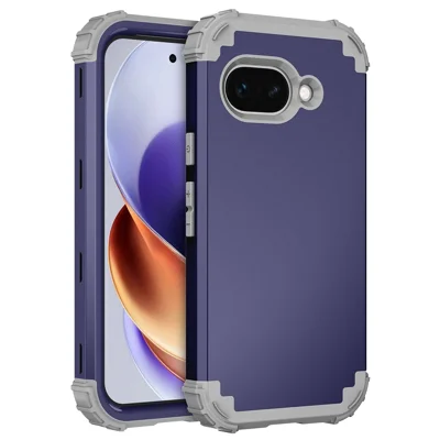 L-Style For Google Pixel 9a Case Shockproof PC + TPU Phone Back Cover - Navy Blue