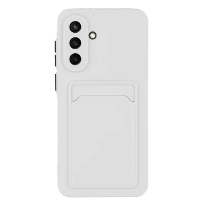 For Samsung Galaxy A36 5G Case Card Slot Matte Fingerprint-Free Back Cover - White