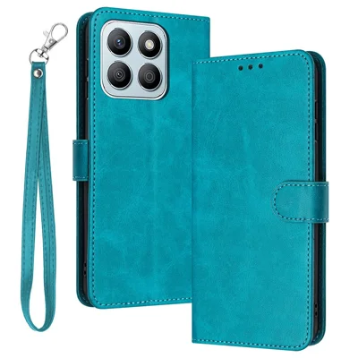 Voor Honor X8c 4G Hoesje Flip Stand PU Leren Portemonnee Telefoonhoesje Kalfsstructuur - Groen