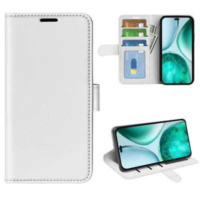 Voor Honor X8c 4G hoesje Crazy Horse structuur standaard lederen telefoonhoes - Wit