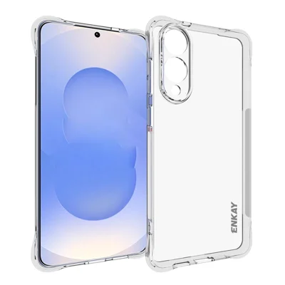 ENKAY HAT PRINCE For Samsung Galaxy S25 Edge Clear Phone Case   Shockproof Anti-slip TPU Cover - Transparent