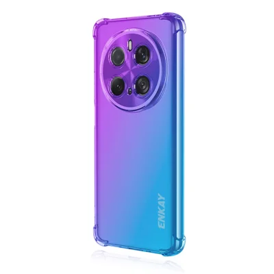 ENKAY For Honor Magic7 Pro 5G TPU Case Thickened Four Corner Drop-proof Phone Back Cover - Purple / Blue