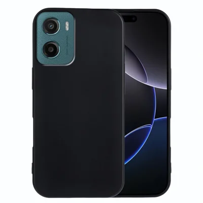 For Motorola Moto E15 4G / Motorola Moto G05 4G TPU Case Soft Matte Anti-fingerprint Phone Back Cover - Black