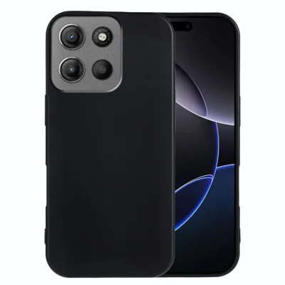 TPU-hoesje voor Motorola Moto G15 Power 4G / Motorola Moto G15 4G, zacht mat anti-vingerafdruk telefoon achterklep - Zwart