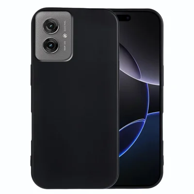 TPU-hoesje voor Motorola Moto G55 5G, zacht mat anti-vingerafdruk telefoonhoesje - Zwart