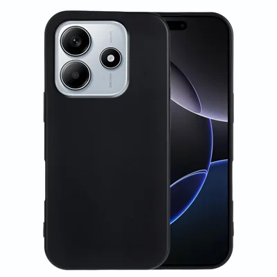 For Xiaomi Redmi Note 14 5G (China) / Xiaomi Poco M7 Pro 5G / Xiaomi Redmi Note 14 5G TPU Case Soft Matte Anti-fingerprint Phone Back Cover - Black
