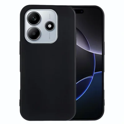 For Xiaomi Redmi Note 14 4G (163.25mm) TPU Case Soft Matte Anti-fingerprint Phone Back Cover - Black