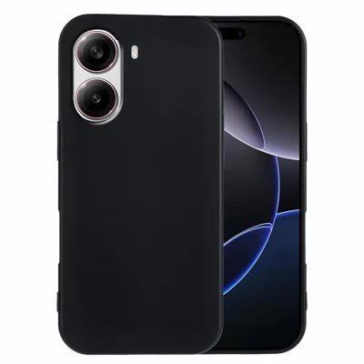 For Xiaomi Redmi Turbo 4 5G / Xiaomi Poco X7 Pro 5G TPU Case Soft Matte Anti-fingerprint Phone Back Cover - Black