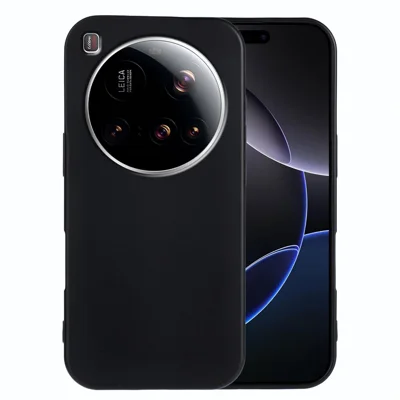For Xiaomi 15 Ultra TPU Case Soft Matte Anti-fingerprint Phone Back Cover - Black