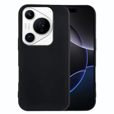 For Huawei Pura 70 Pro+ / Huawei Pura 70 Pro TPU Case Soft Matte Anti-fingerprint Phone Back Cover - Black