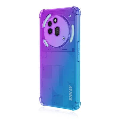 ENKAY For Nothing Phone (3a) Pro TPU Case Thickened Four Corner Drop-proof Phone Back Cover - Purple / Blue