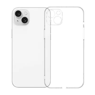 KALEBOL For iPhone 13 6.1 inch Clear Case  1.5mm Thickened TPU Shockproof Phone Cover - Transparent