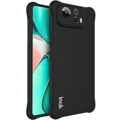 IMAK لجهاز Asus Zenfone 12 Ultra 5G غطاء واقي من مادة TPU مقاوم للصدمات مع وسادة هوائية - أسود غير لامع
