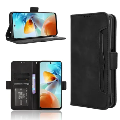 For ZTE nubia Music 2 Leather Case Phone Wallet Cover with Multiple Card Slots - Black