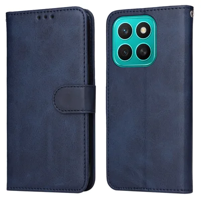 Voor Honor X8c 4G hoesje Portemonnee PU leer Folio Flip telefoonhoes - Blauw
