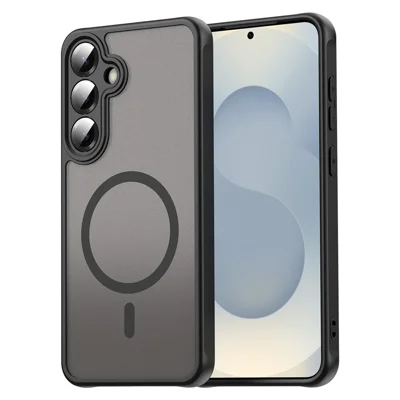 For Samsung Galaxy A26 5G Magnetic Case Anti Drop PC + TPU Phone Cover - Black
