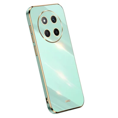 XINLI For Honor Magic7 Lite 5G / X9c 5G / X60 Pro 5G Case TPU Phone Cover with Electroplating Frame - Cyan