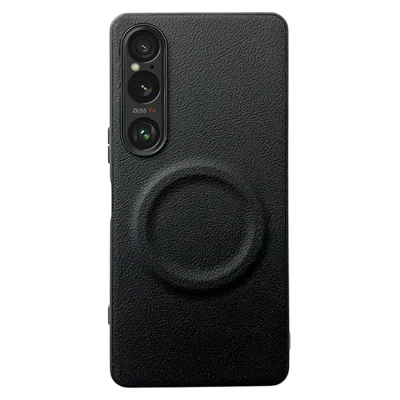 Fodral till Sony Xperia 1 VI Kompatibelt med MagSafe PU + TPU Baklucka - Svart