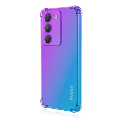 ENKAY For Realme V60 Pro 5G / Realme 14x (India) 5G TPU Case  Thickened Four Corner Drop-proof Phone Back Cover - Purple / Blue