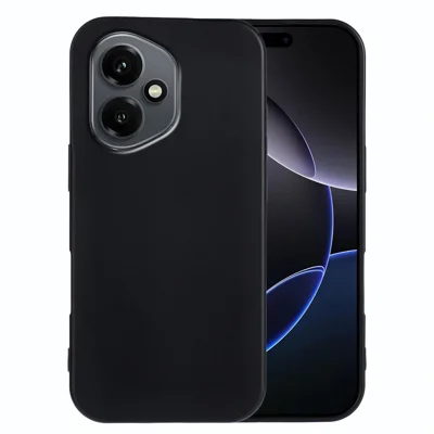 For Honor 400 5G (Global) TPU Case Soft Matte Anti-Fingerprint Phone Back Cover - Black