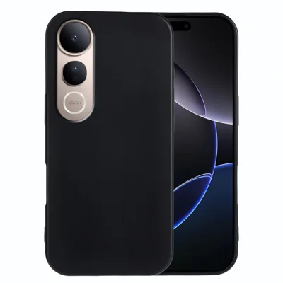For vivo V50 Lite 5G TPU Case Soft Matte Anti-fingerprint Phone Back Cover - Black