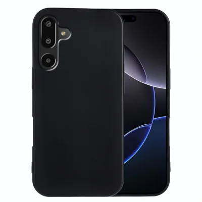 For Samsung Galaxy M16 5G / Galaxy F16 5G TPU Case Soft Matte Anti-Fingerprint Phone Back Cover - Sort