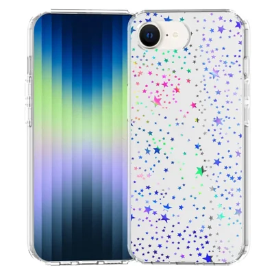 For iPhone 16e Hoesje met Laser Effect IMD PC + TPU Telefoonbackcover - Ster