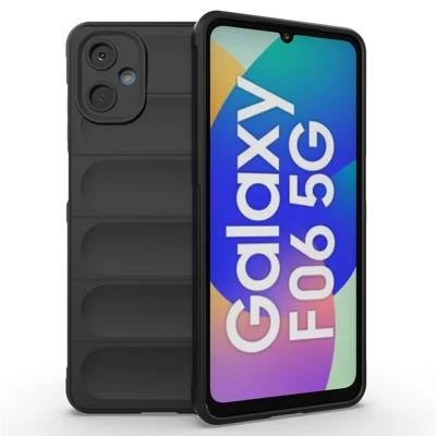 For Samsung Galaxy F06 5G  /  M06 5G Case Anti-Drop Soft TPU Rugged Phone Back Cover - Black