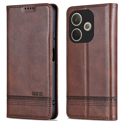 AZNS For Oppo A5 Pro 4G (Global) / 5G (Global) / A5 Energy 5G (China) Case Cowhide Texture PU Leather Wallet Phone Cover - Coffee