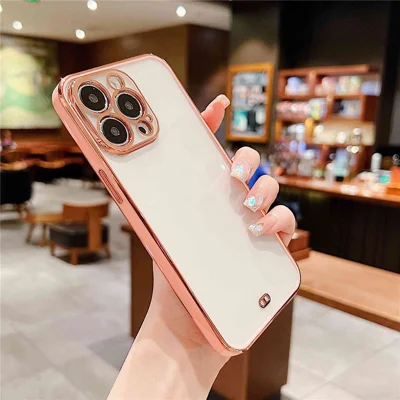 Cell Phone Case for iPhone 14 Pro, Anti-dust TPU Electroplating Mobile Phone Cover - Pink