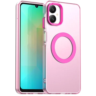 For Samsung Galaxy A06 5G Magnetic Case Anti Drop Hybrid Phone Back Cover - Red