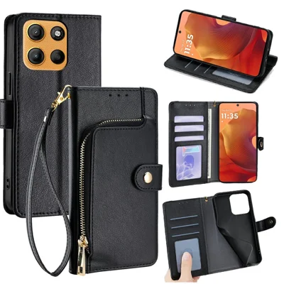 BOCTECH Cover per Motorola Moto G15 / Moto G15 Power, Custodia a Libro Portafoglio in Pelle PU