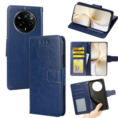 Voor Realme 14 Pro 5G hoesje portemonnee PU leer + TPU inklapbare standaard telefoonhoes - Saflaai