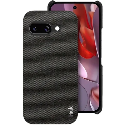 IMAK Ruiyi Series for Google Pixel 9a Case Fabric Texture Leather+PC Phone Back Cover - Black