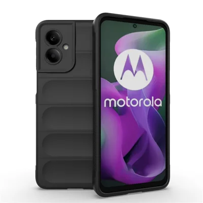 Motorola Moto G55 5G hoesje tegen vallen zacht TPU robuust telefoonscherm - Zwart