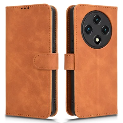 For Umidigi G100 Leather Case Skin Feel Anti Drop Wallet Flip Phone Cover - Brown