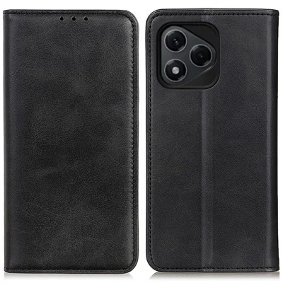 Fodral för Honor 400 Lite 5G, vikbart läder, plånbok med fack - Svart
